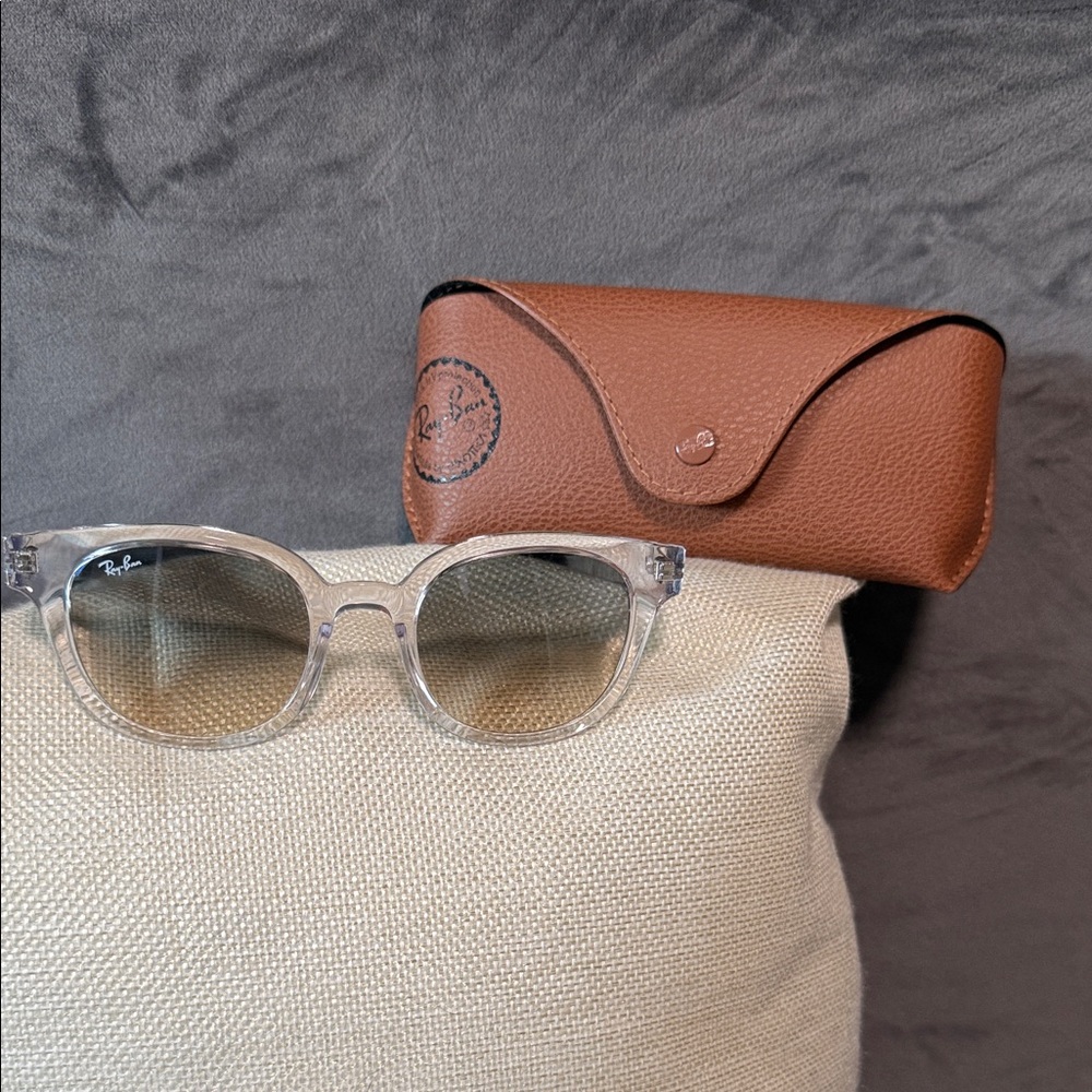 Ray-Ban Transparent Frame Sunglasses with Gradient Lenses